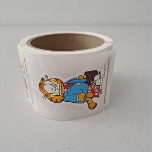 Vintage 1978 Garfield "OFF TO WORK" Sticker Roll